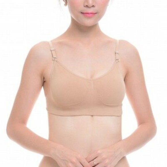 Nude Clear Strap Dance Bra 3 Sizes: M/L Child  S/M Adult or L/XL Adult - Picture 3 of 3